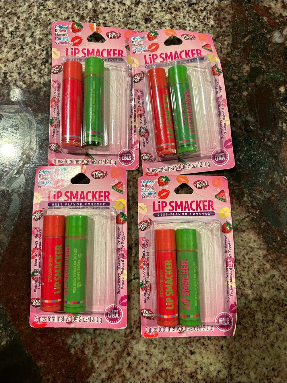 LIPSMACKER Watermelon & Strawberry 8 piece set New
